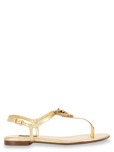 Shop Dolce & Gabbana Sandals Golden