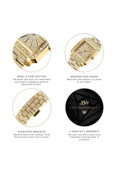 Shop Jbw Cristal Diamond Bracelet Watch, 28mm In Gold