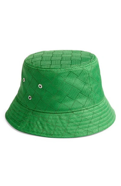 Shop Bottega Veneta Intrecciato Jacquard Bucket Hat In Parakeet