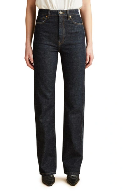 Khaite The Danielle High Waist Straight Leg Jeans In