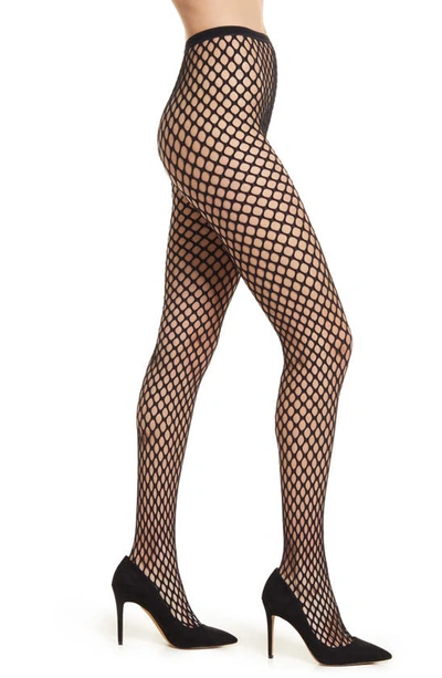 Shop Oroblu Ethical Net Tights In Black