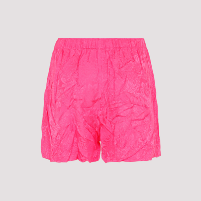 Shop Balenciaga Pyjama Shorts Pants In Pink &amp; Purple