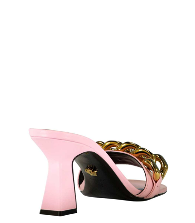 Shop Versace Chain Strap Mule In Candy