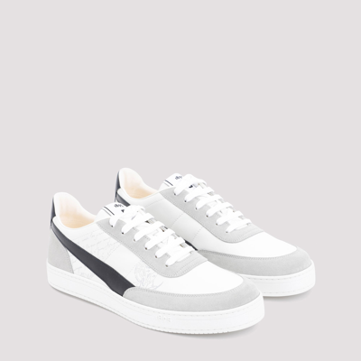 Shop Berluti Leather Sneakers Shoes In Blue