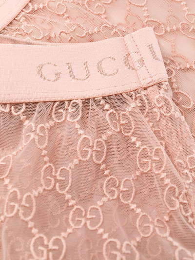 Shop Gucci Gg Embroidered Lingerie Set