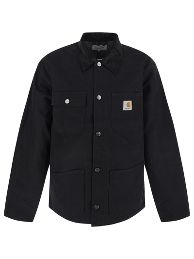 Carhartt Og Denim Chore Coat In Black