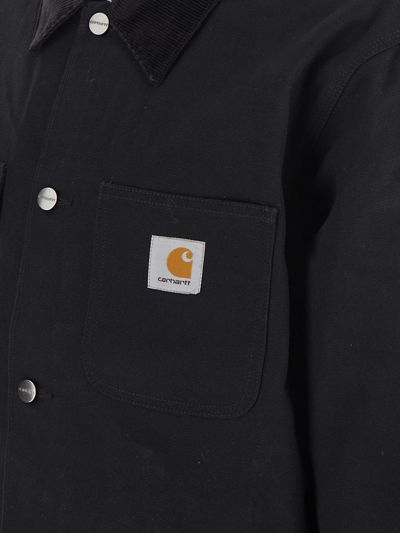 Carhartt Og Denim Chore Coat In Black