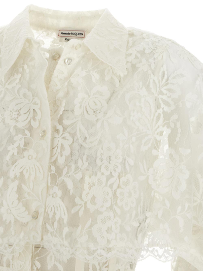 Shop Alexander Mcqueen Lace Shirt In White