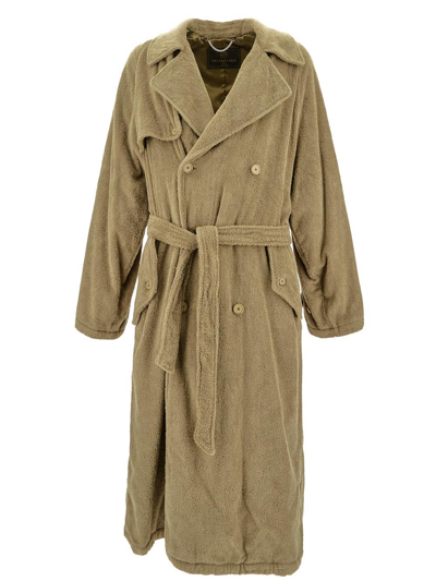 Shop Balenciaga Towel Trench In Gold