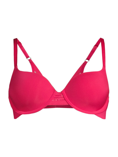 Shop Le Mystere Women's Second Skin Back Smoother Bra In Bright Pink