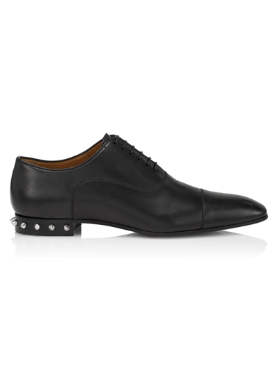 Shop Christian Louboutin Men's So Greggo Leather Oxford Shoes In Black