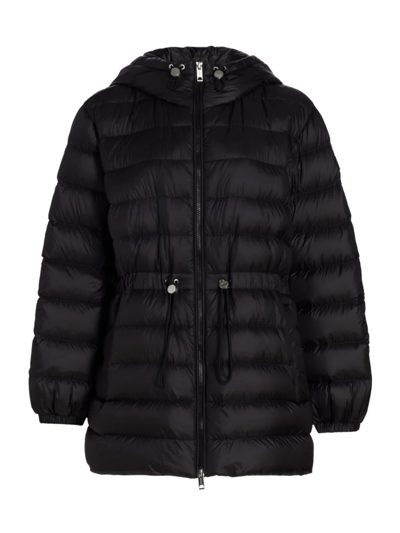Shop Burberry Women's Blunts Padded Drawcord Jacket In Black