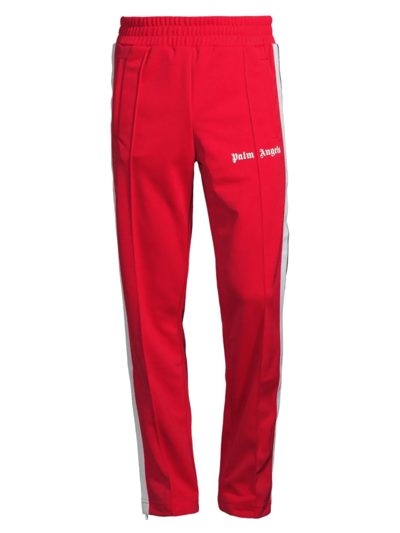Shop Palm Angels Men's Classic Track Pants In Red White