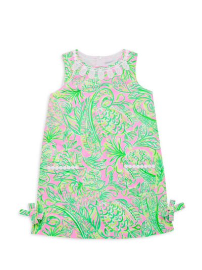 Shop Lilly Pulitzer Little Girl's & Girl's Little Lilly Classic Shift Dress In Pink Multi