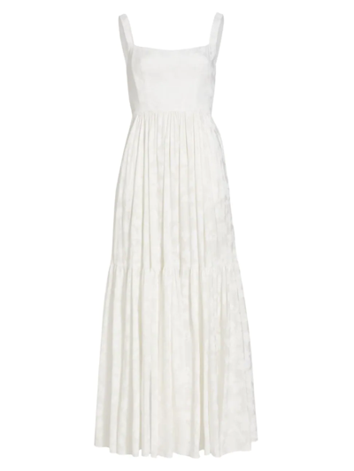 Shop Michelle Smith Women's  X Saks Eva Tiered Maxi Dress In White