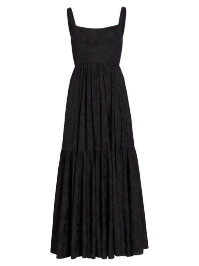 Shop Michelle Smith Women's  X Saks Eva Tiered Maxi Dress In Black