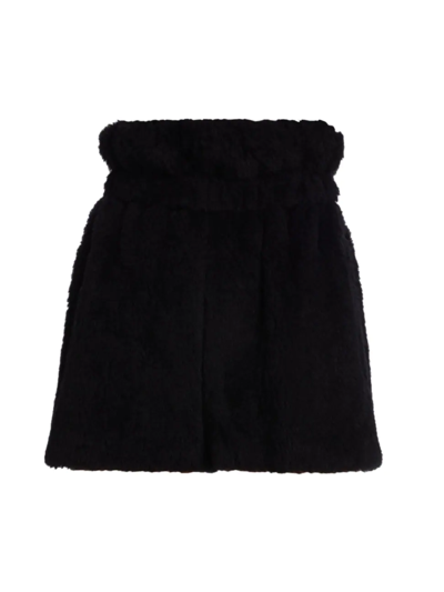 Shop Max Mara Women's Tripoli Teddy Shorts In Black
