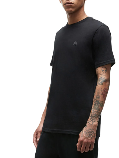 Shop Moose Knuckles Men's Sportswear Loring Crewneck T-shirt In Black