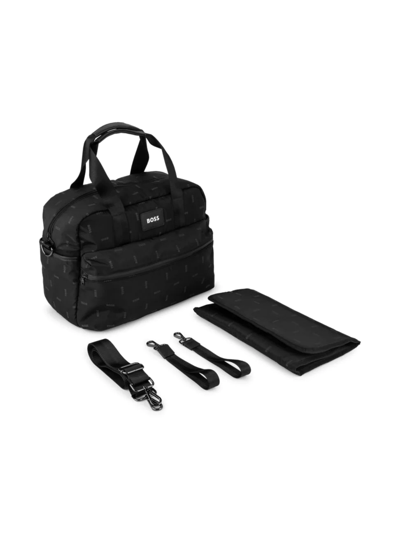 Shop Hugo Boss Changing Bag & Mat Set In Black