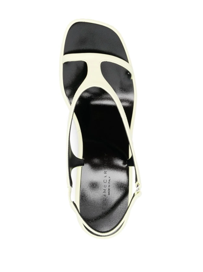 Shop Stella Mccartney Shroom Slingback Wedge 110mm Sandals In Yellow