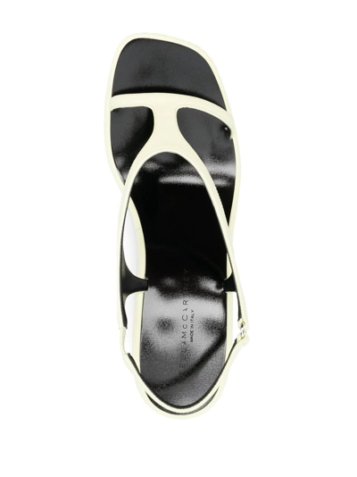 Stella Mccartney Shroom Slingback Wedge 110mm Sandals In Yellow