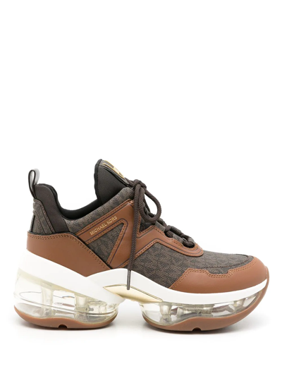 Michael Michael Kors Olympia Extreme Low-top Sneakers In Brown | ModeSens