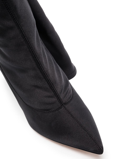 Gianvito Rossi Stretch Twill 100mm Over-the-knee Boots In Black