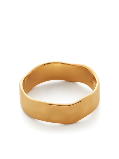 Shop Monica Vinader Siren Muse Band Ring In Gold