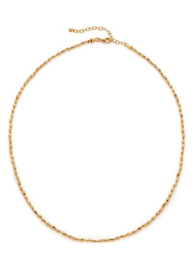 Shop Monica Vinader Mini Nugget Necklace In Gold