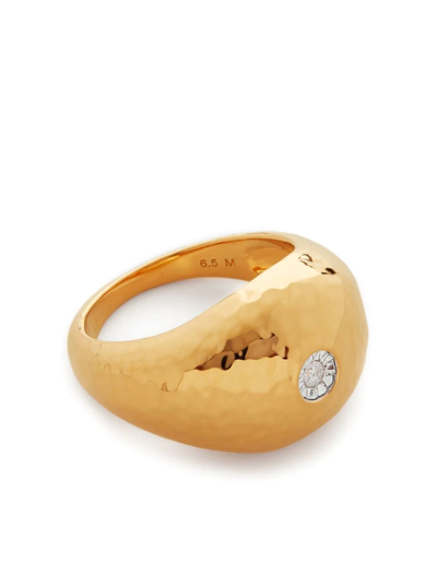 Shop Monica Vinader Deia Diamond Ring In Gold