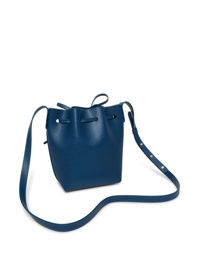 Bucket leather crossbody bag Mansur Gavriel Blue in Leather - 37532693