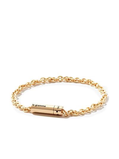 Shop Le Gramme 18kt Yellow Gold 15gr Polished Link Bracelet
