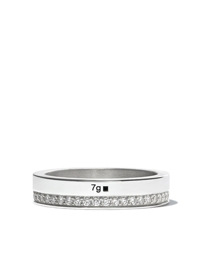 Shop Le Gramme 7g Diamond Line Polished Band Ring In Silver