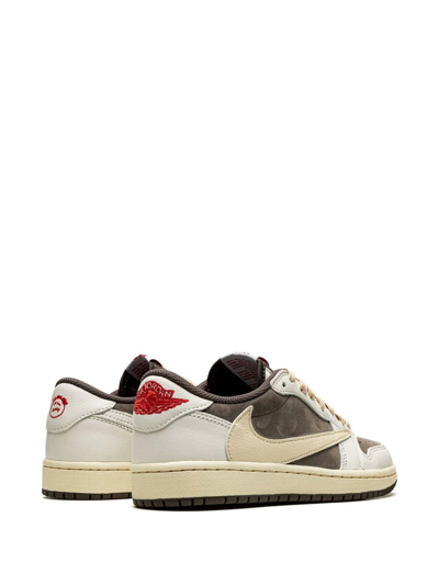 Shop Jordan X Travis Scott Air  1 Low Og "reverse Mocha" Sneakers In Brown