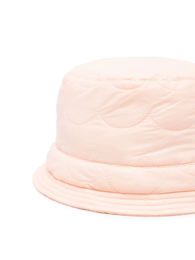 Shop Chloé Logo-plaque Padded Bucket Hat In Pink