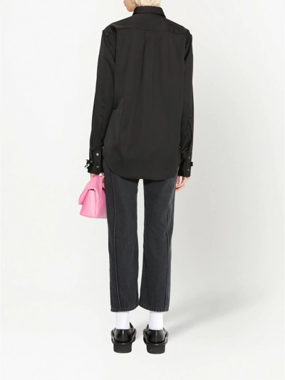 Jw Anderson Chain-link Button Down Shirt In Black