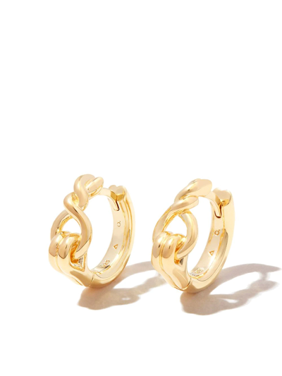 Shop Otiumberg Locked Hoop Earrings In Gold