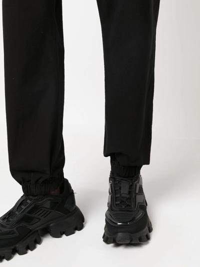 Shop Off-white Cotton-jersey Track Pants In Black