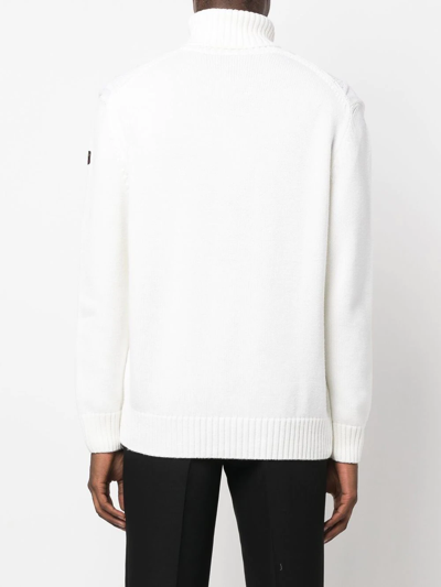 Paul & Shark Woollen Turtleneck Sweater In White