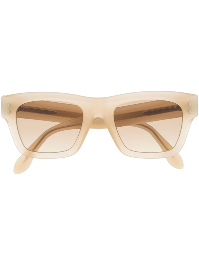 Shop Isabel Marant Eyewear Square Tinted Sunglasses In Neutrals