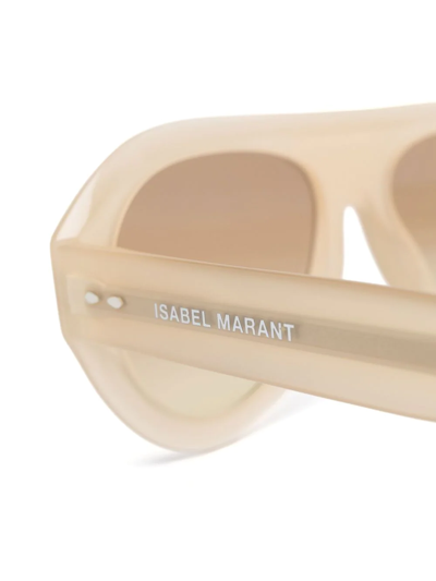 Shop Isabel Marant Eyewear Darly Pilot-frame Sunglasses In Neutrals