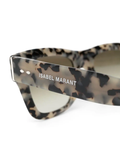 Shop Isabel Marant Eyewear Tortoiseshell-effect Tinted Sunglasses In Neutrals