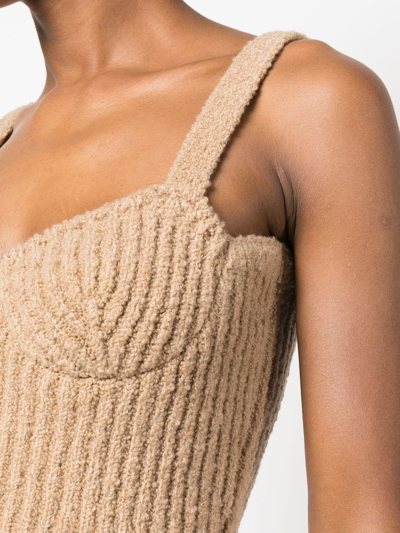 Shop Magda Butrym Rib-kit Merino-cashmere Tank In Neutrals