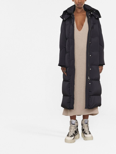 Woolrich Aurora Wind Resistant Water Repellent Down & Feather Long Parka In Black