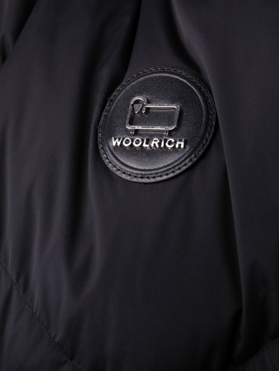 Shop Woolrich Aurora Long Puffer Parka In Black