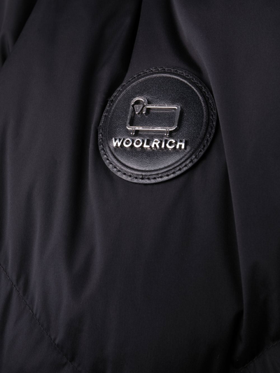 Woolrich Aurora Wind Resistant Water Repellent Down & Feather Long Parka In Black