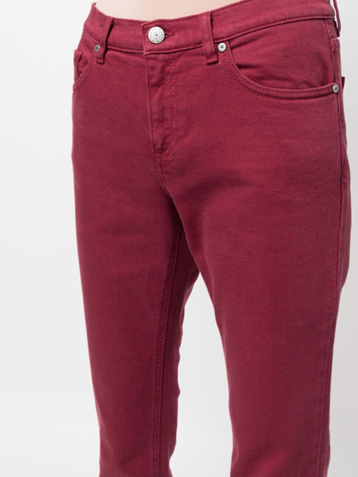 Shop P.a.r.o.s.h Slim-cut Denim Jeans In Red