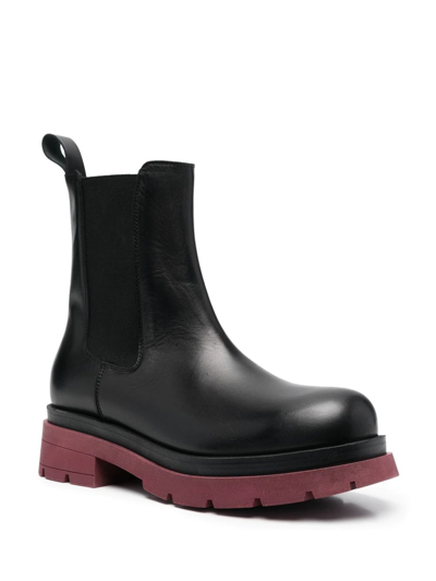 P.a.r.o.s.h Leather Ankle Boots In Black