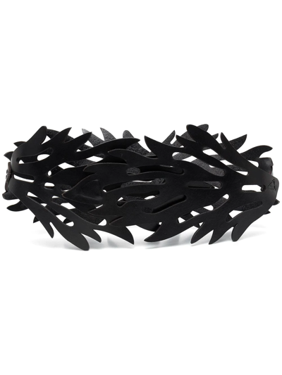 Shop Altuzarra Coral Laser-cut Belt In Black