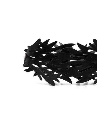 Shop Altuzarra Coral Laser-cut Belt In Black